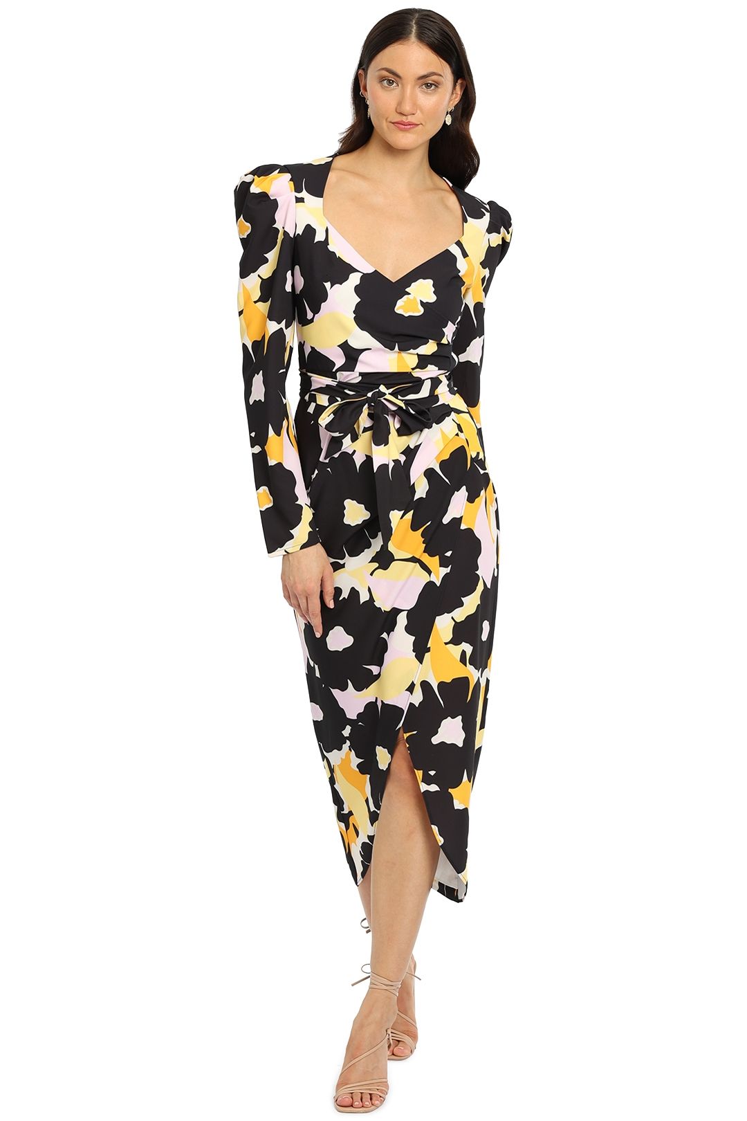 By Johnny Bold Blooms Midi Dress Multi Floral