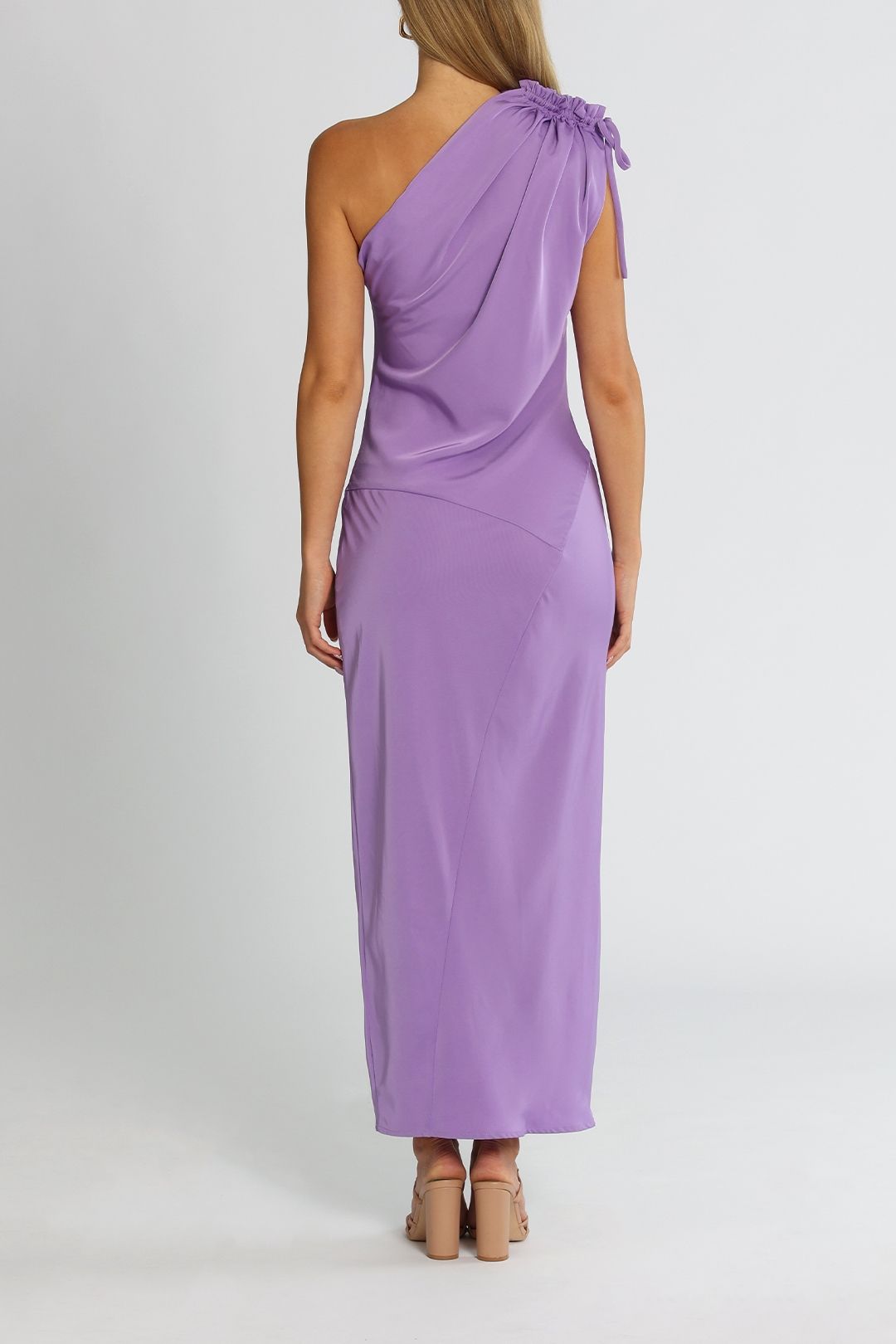 Hire Jasmine One Shoulder Dress in Purple By Johnny GlamCorner