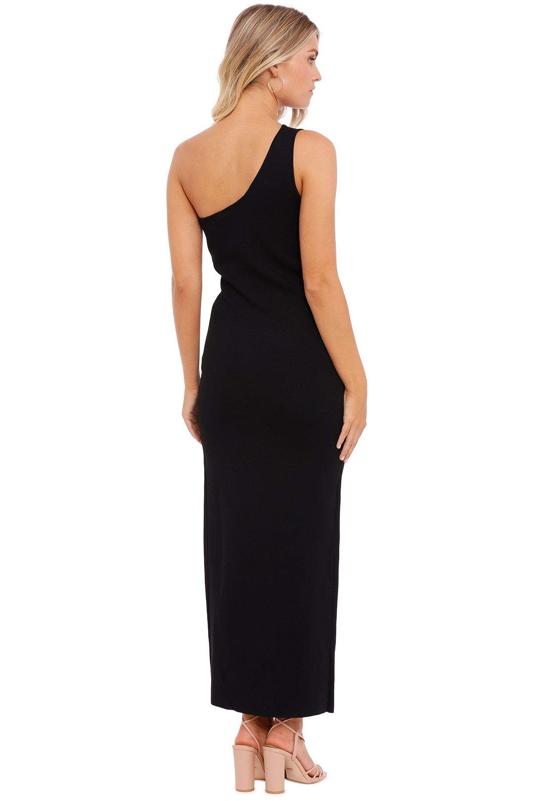 By Johnny One Shoulder Grace Dress Black
