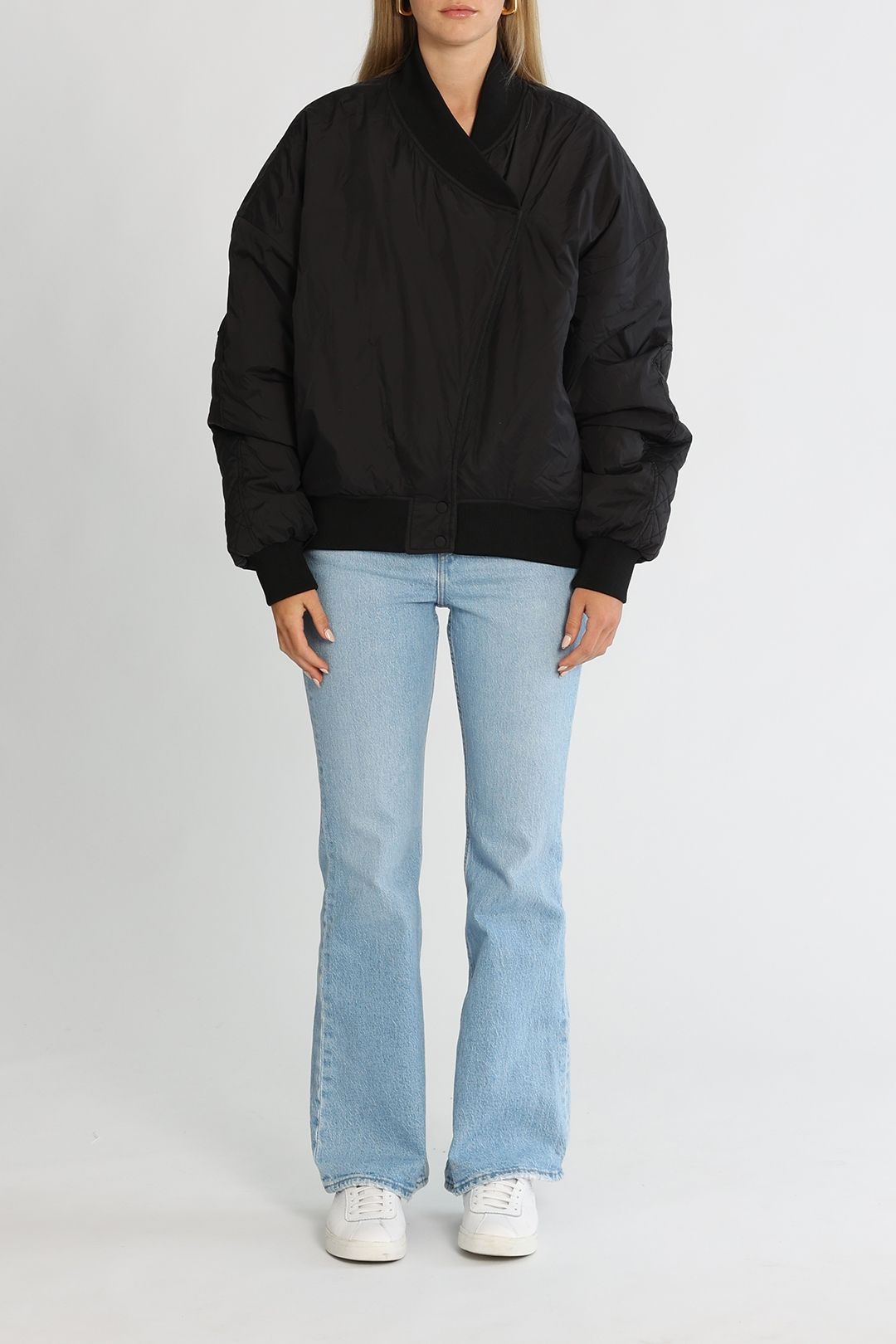 C&M Camilla and Marc Baltimore Padded Jacket Black Balloon Sleeves