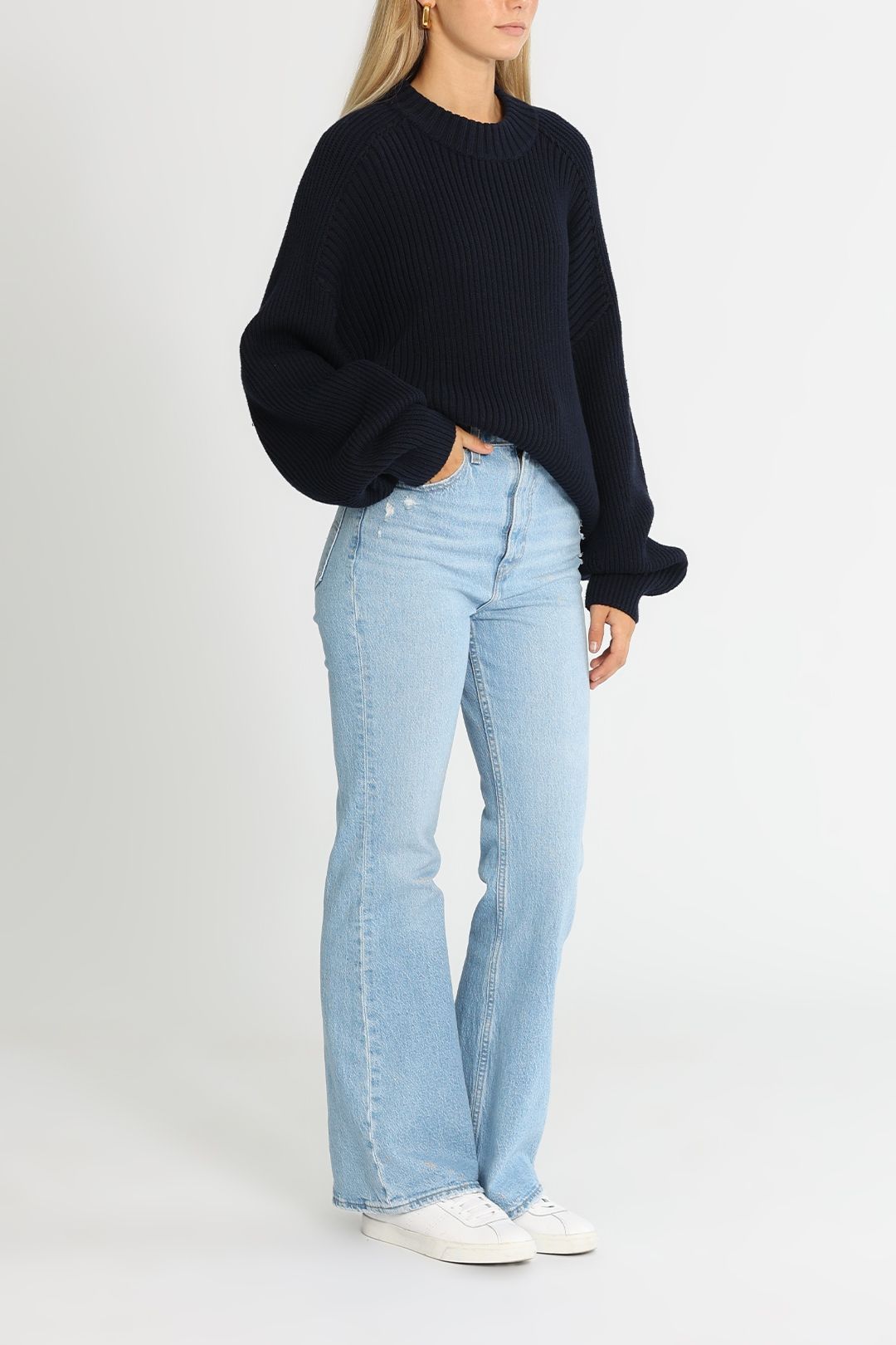 C&M Camilla And Marc Ray Knit Crew Long Sleeves