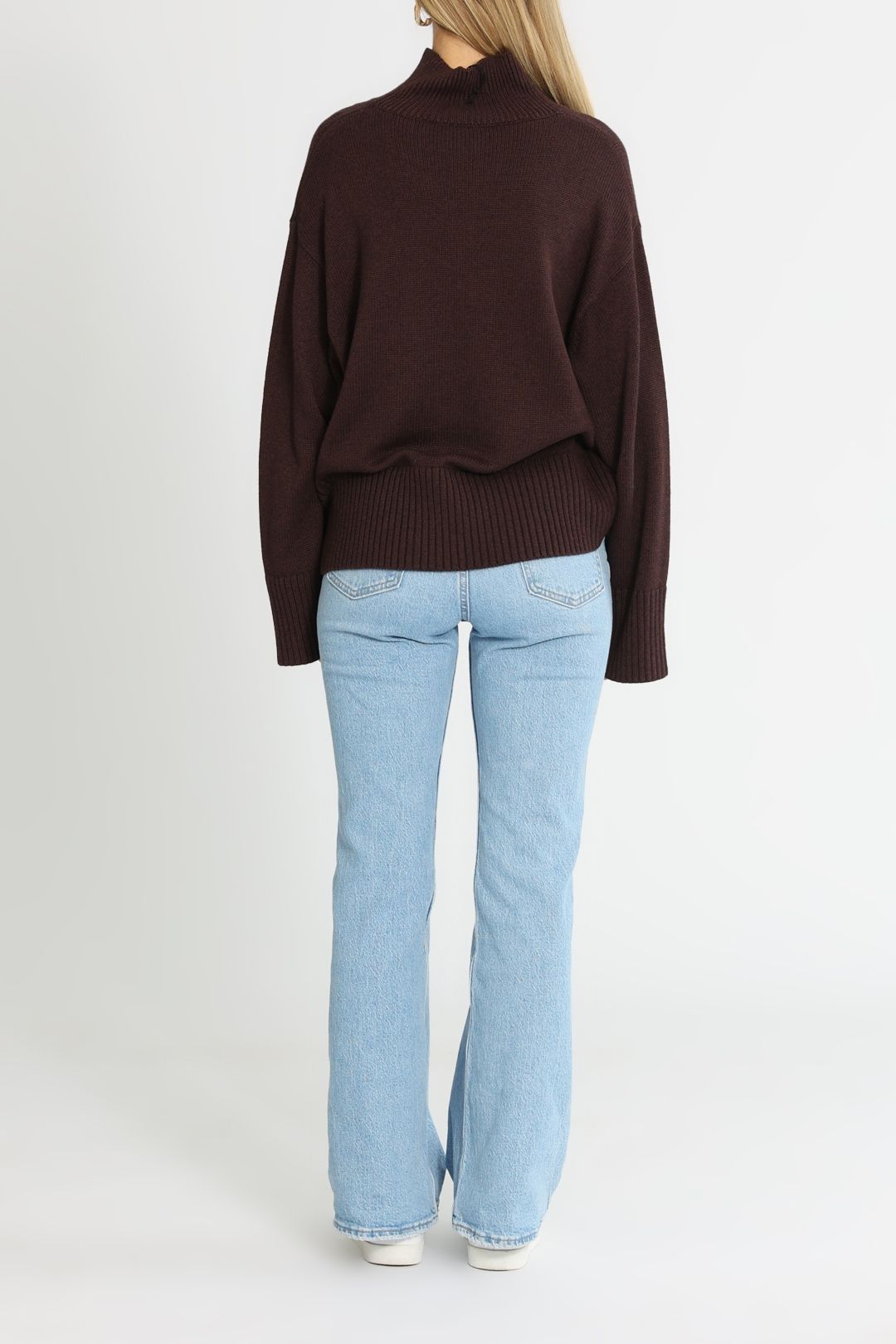 C&M Camilla and Marc Van Turtleneck Chocolate Relaxed Fit