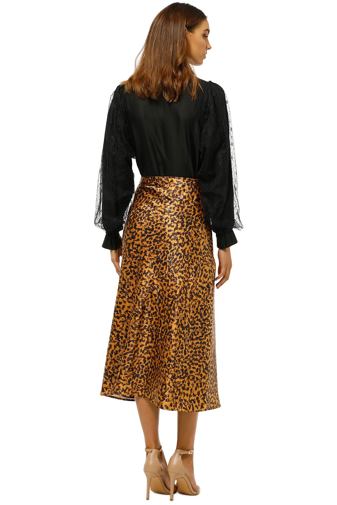C/MEO-Collective-Polarised-Skirt-Mustard-Painted-Spot-Back