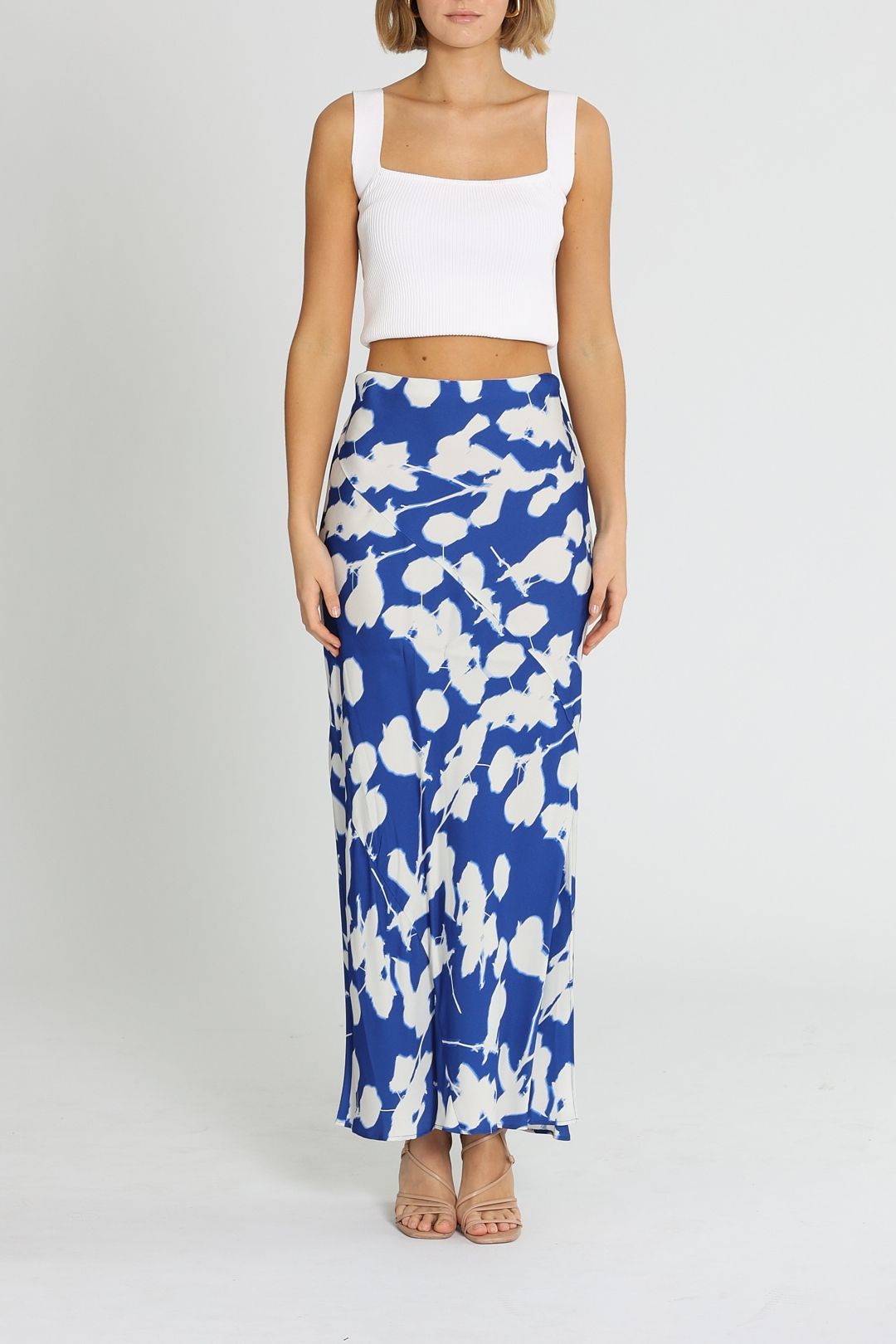 Calvin Klein Floral Print Midi Skirt