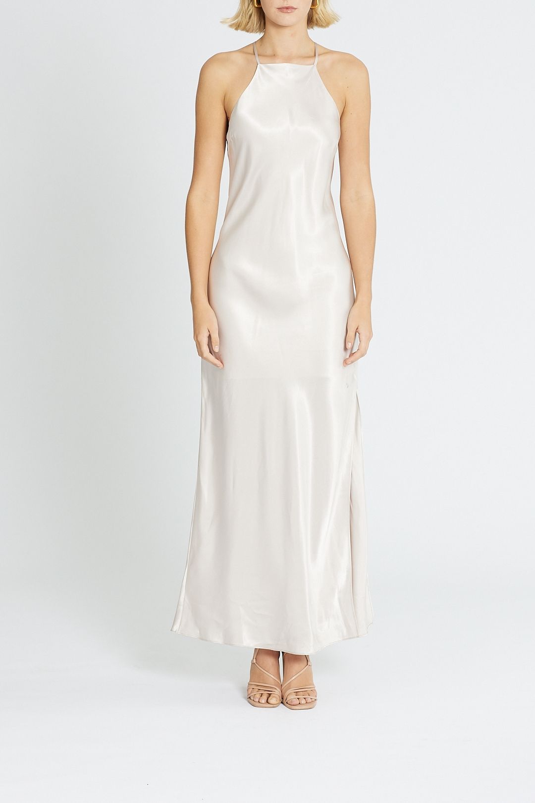 Calvin Klein Liquid Shine Maxi Slip Dress 