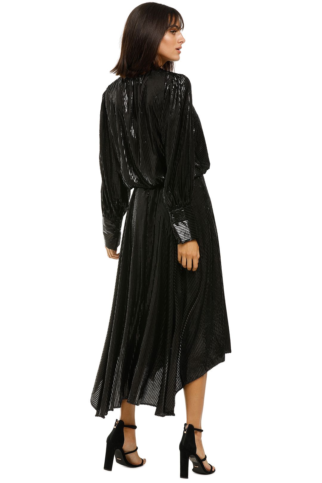 Camilla-and-Marc-Emelie-Waisted-Dress-Black-Back