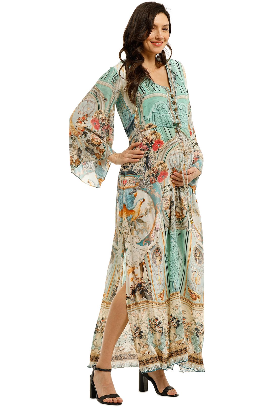 Camilla-Drawstring-Button-Up-Dress-Dream-of-Marie-Side