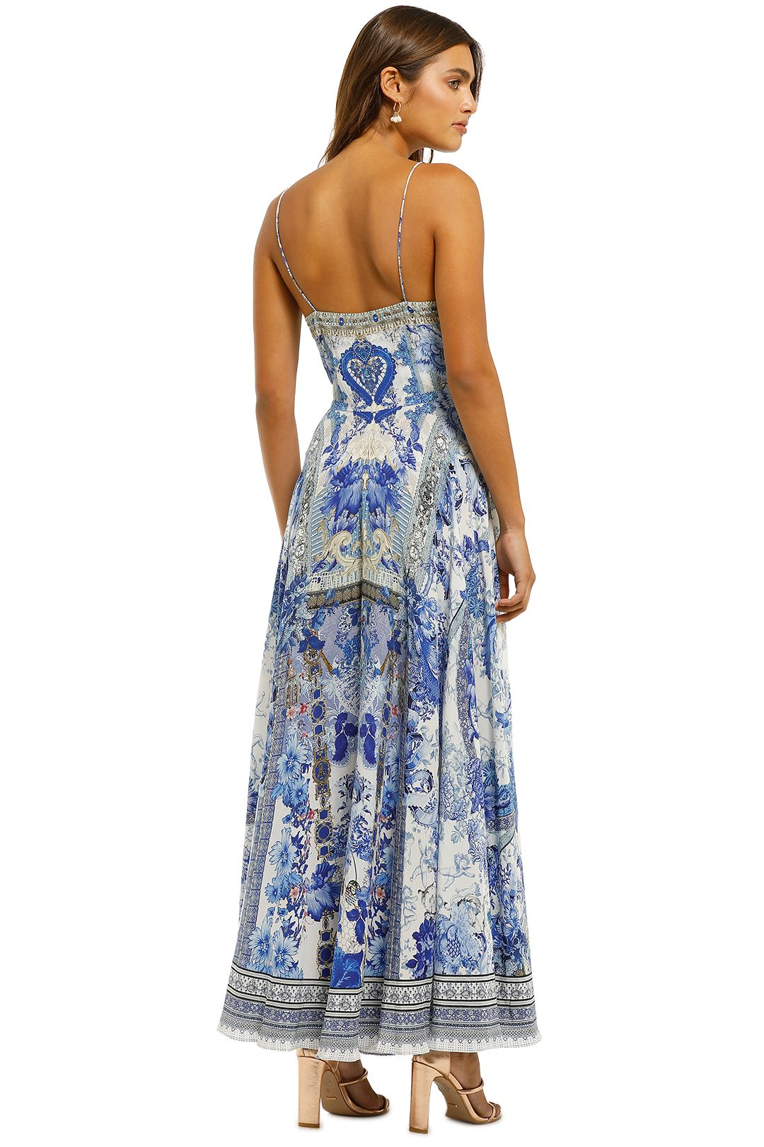 Camilla-Long-Dress-with-Tie-Front-Painted-Provincial-Back