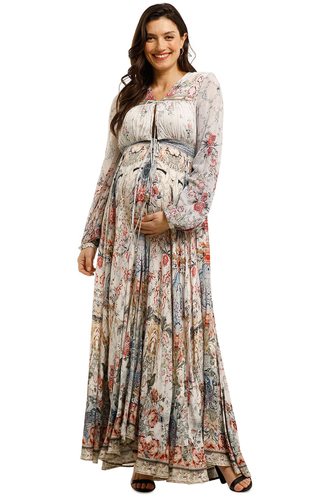 Peasant Dress with Tie Front by Camilla for Hire GlamCorner