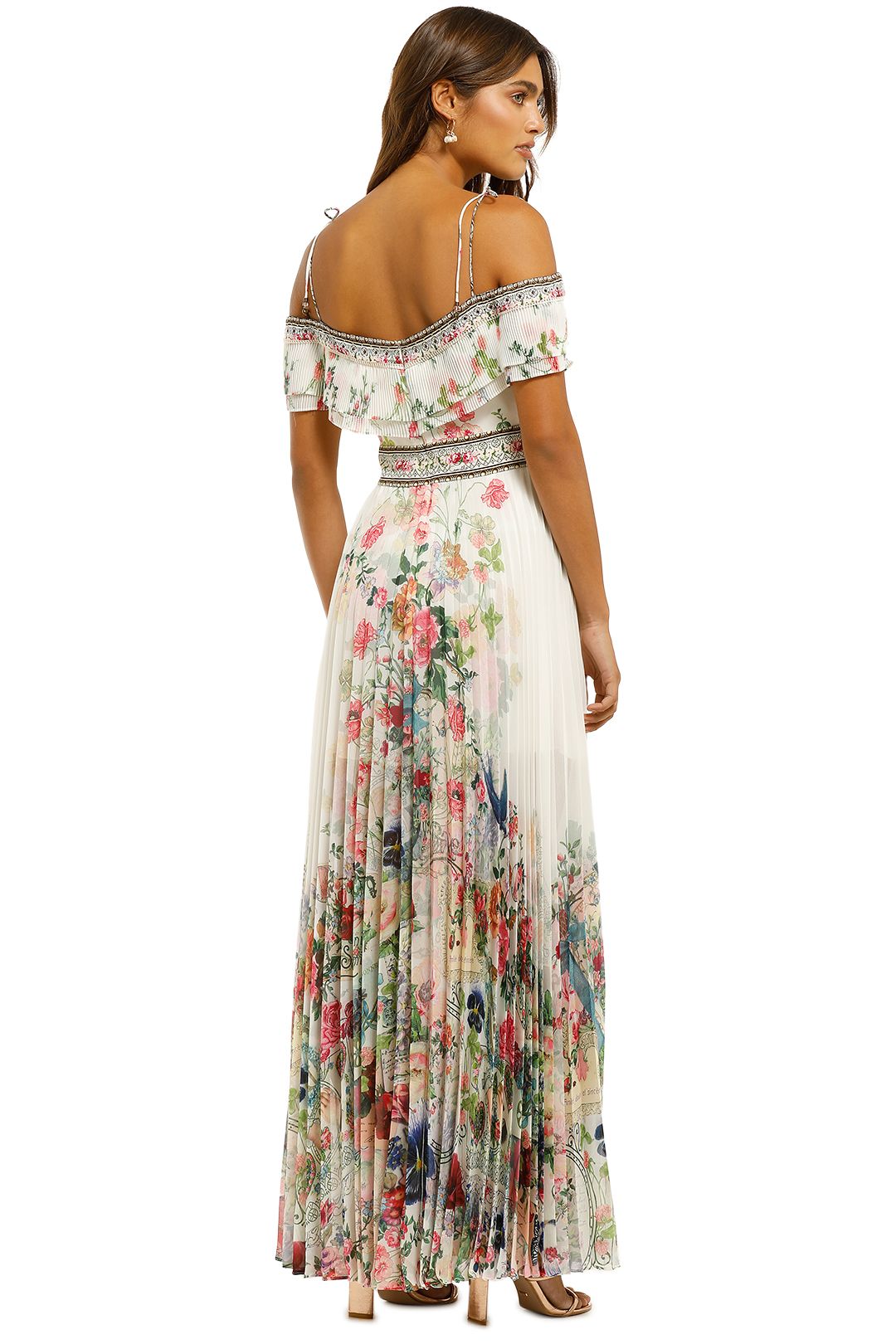 Pleated Dress with Pleat Sleeve by Camilla for Hire | GlamCorner
