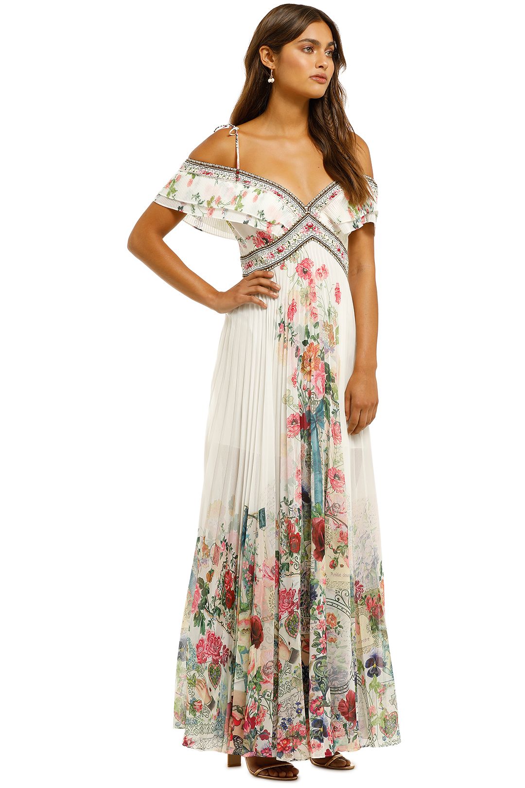 Camilla-Pleated-Dress-with-Pleat-Sleeve-Jardin-Postcards-Side