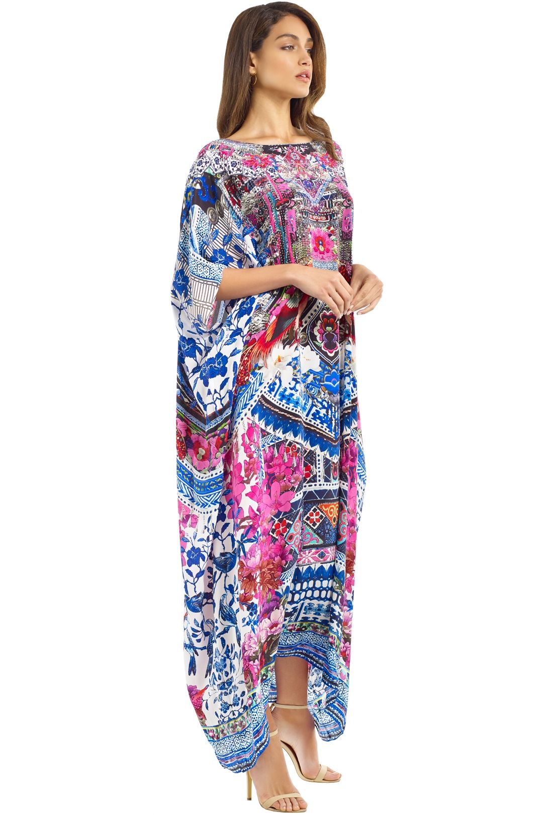 Bohemian Paradise Kaftan in Blue by Camilla for Rent