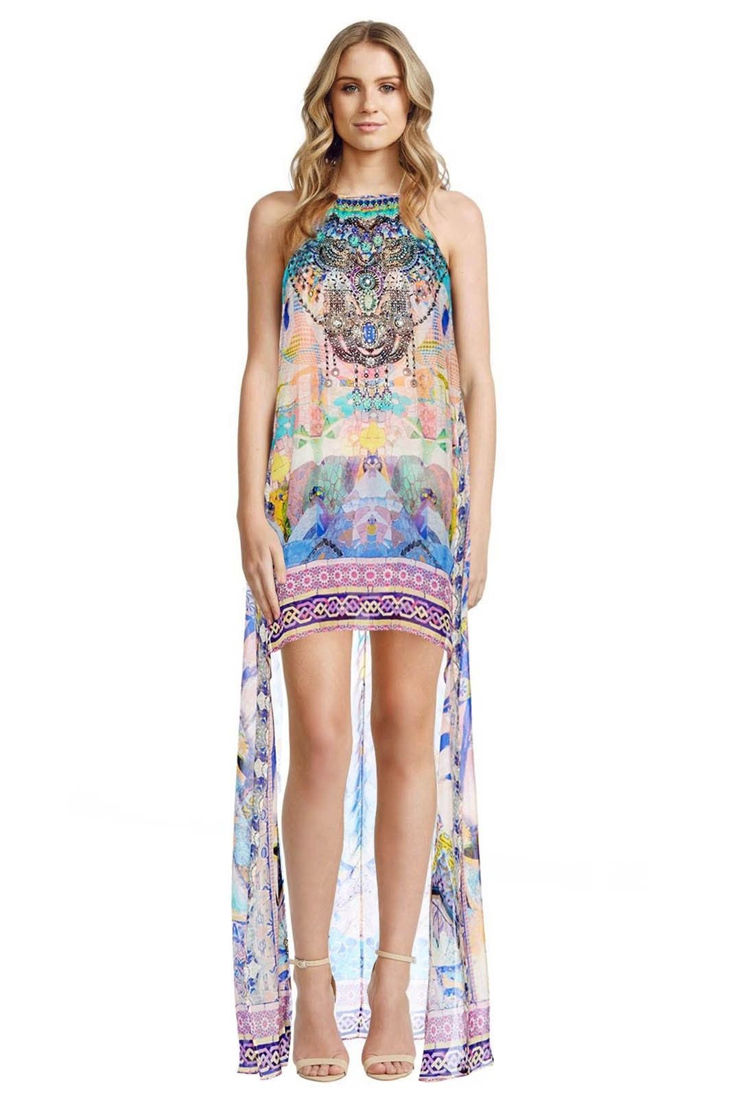 Camilla - Gaudi Tribute Short Sheer Overlay Dress - Prints - Front