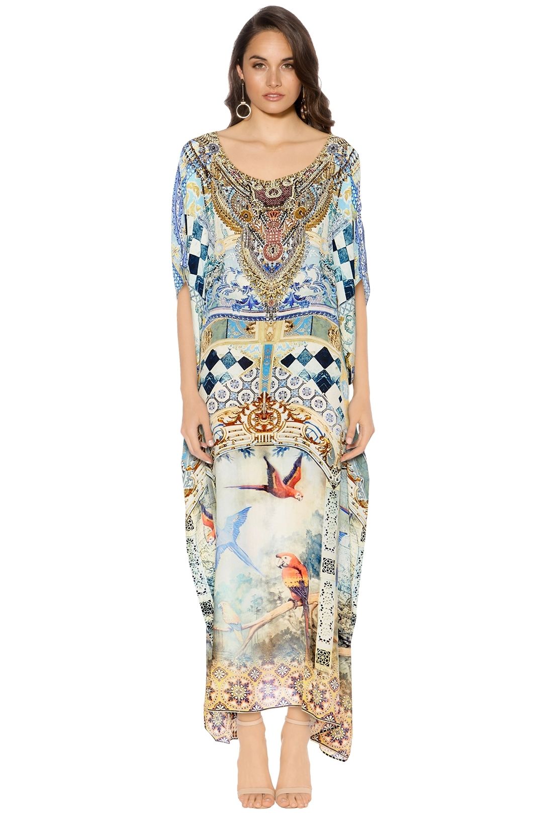 Camilla - Lovers Dream Round Neck Kaftan - Prints - Front