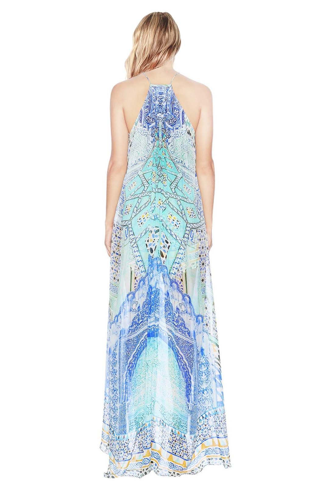 Camilla - Sultans Gate Sheery Overlay Dress - Back - Prints