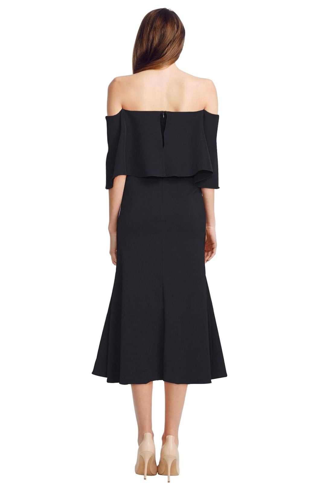 Camilla and Marc - Bridal Off Shoulder Dress - Black - Back