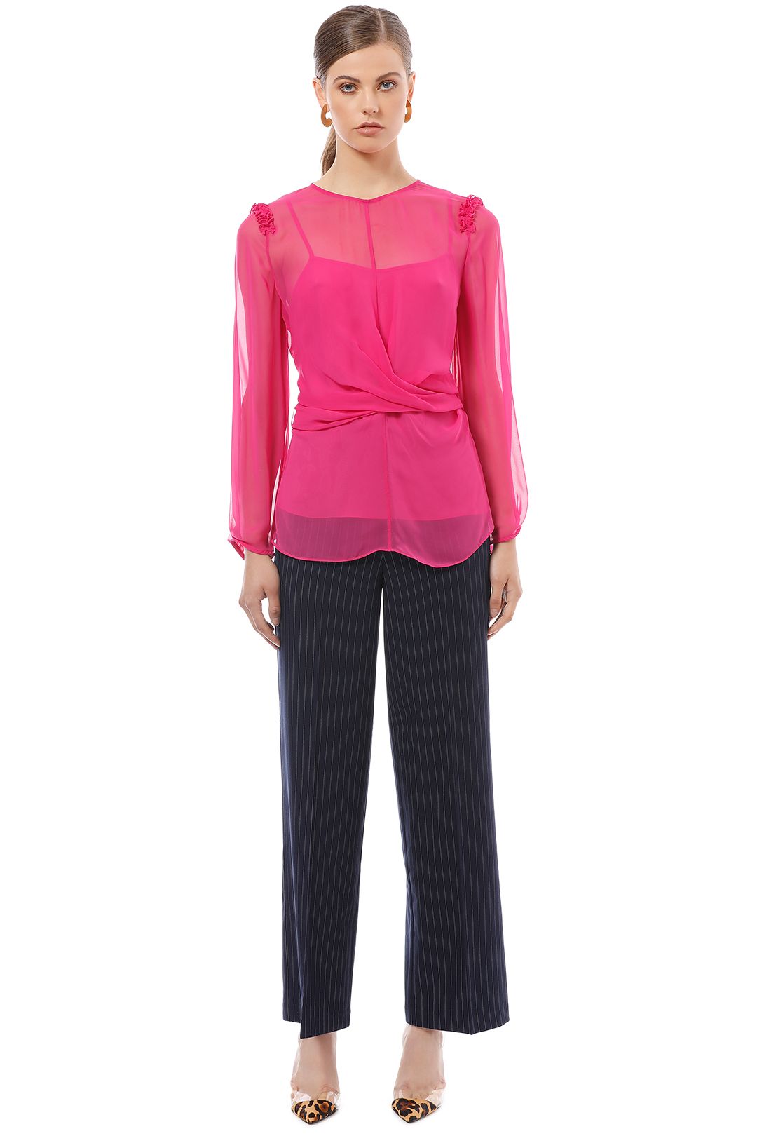 Camilla and Marc - Dylan Twist Top - Pink - Front