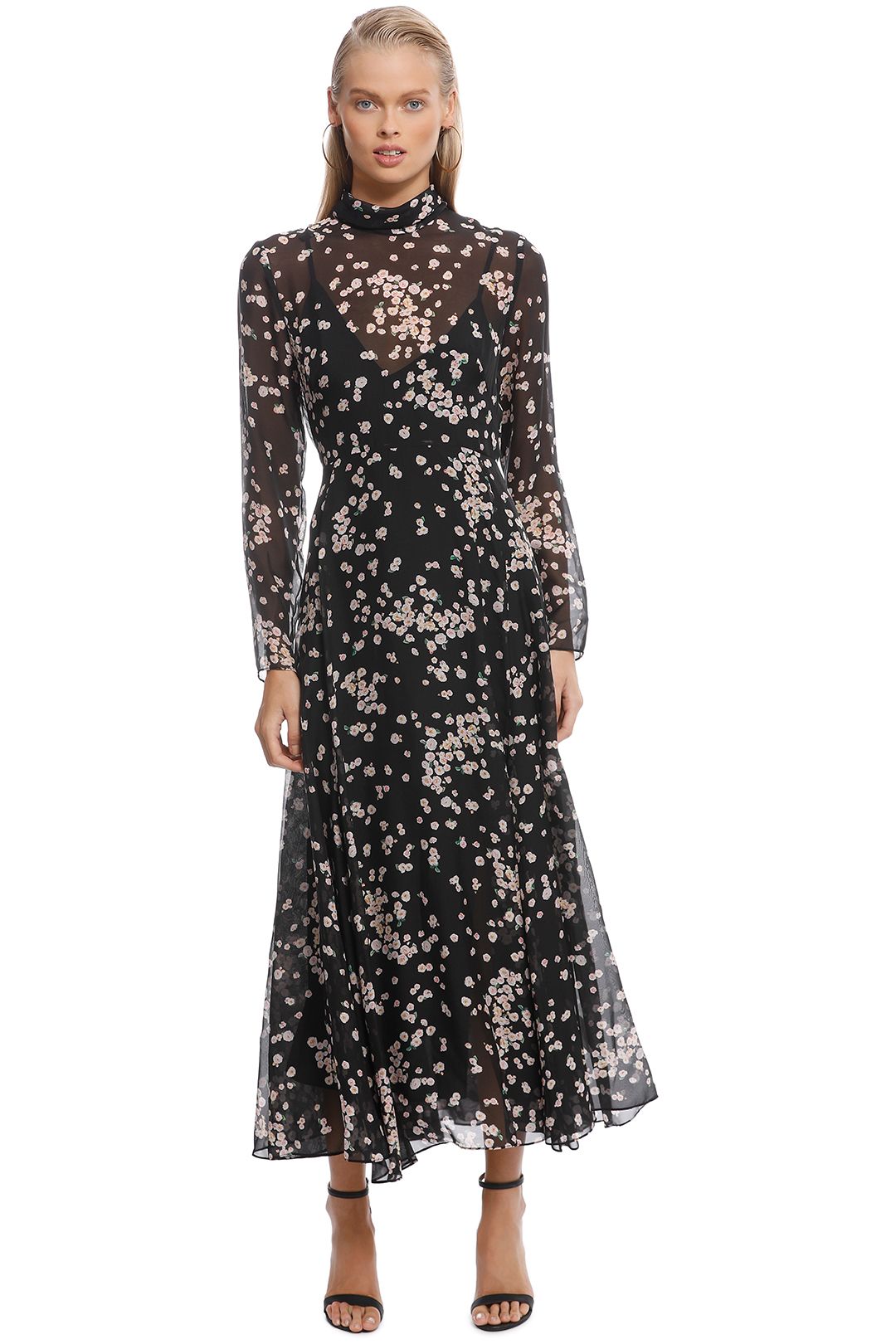 Camilla and Marc - Gardin Dress - Black Floral - Front