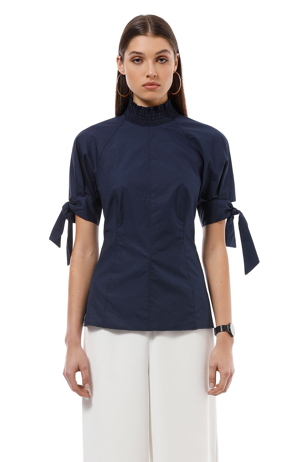 Camilla and Marc - Giralda Top - Blue - Front Crop
