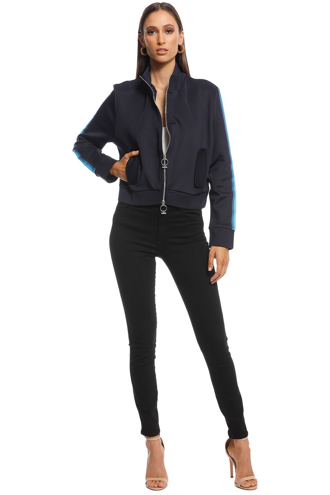 Camilla and Marc - Ludovic Zip Jacket - Navy - Front