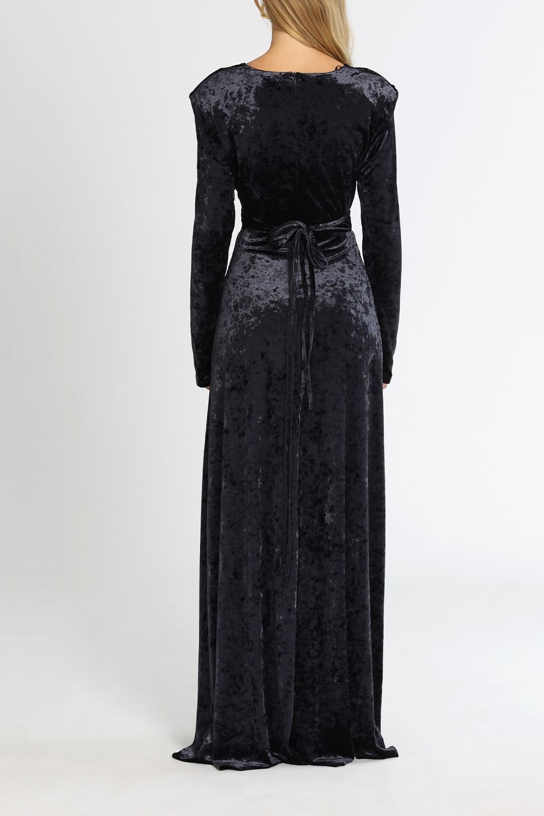 Camilla and Marc Brooks Maxi Dress French Navy Long Sleeves