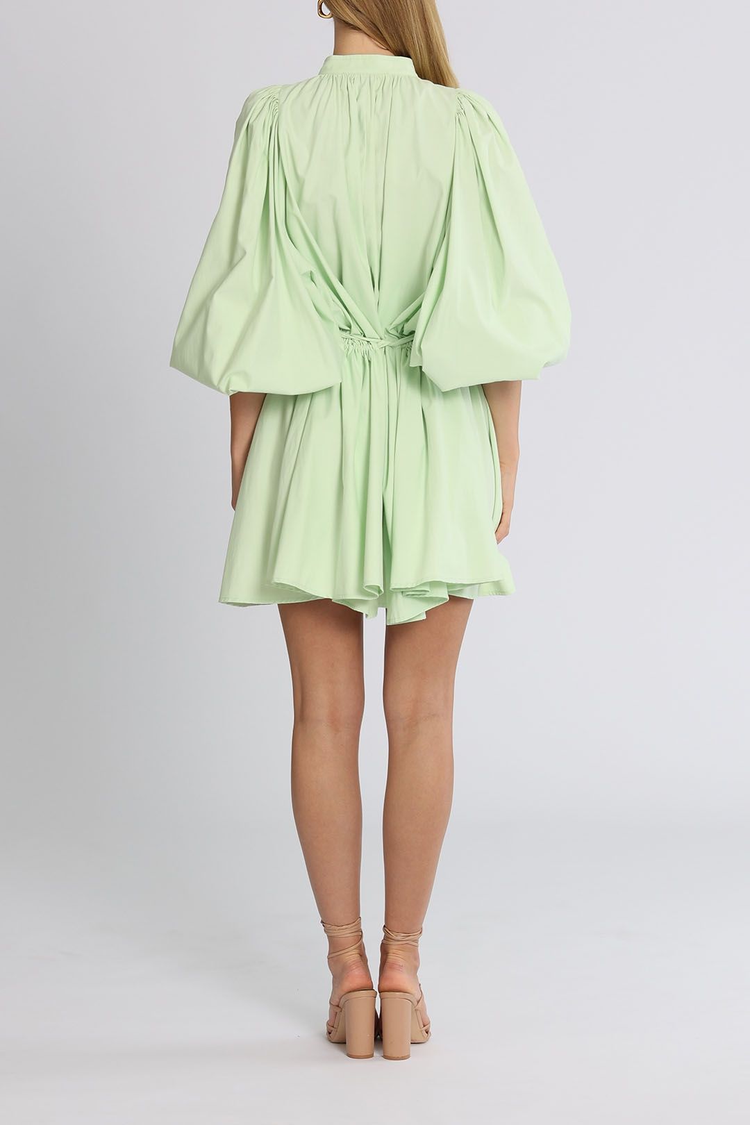 Camilla and Marc Kyra Mini Dress Sour Apple High Neckline
