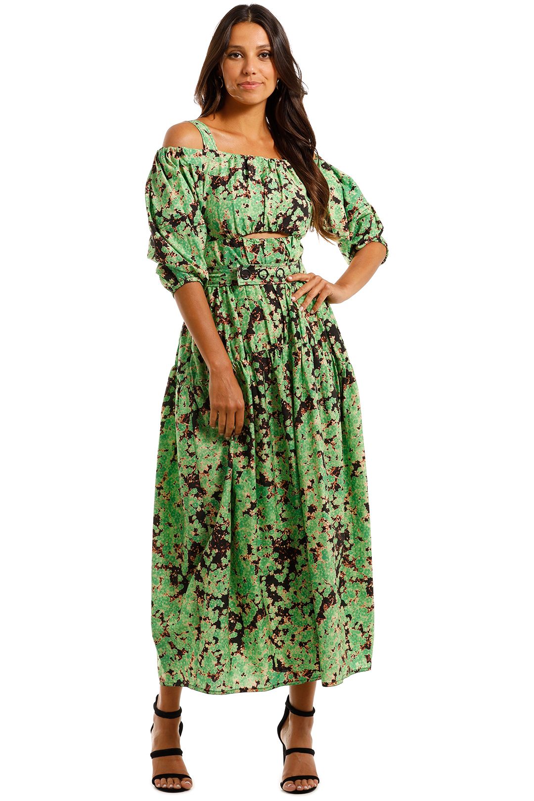 Camilla and Marc Oceo Midi Dress Green Floral