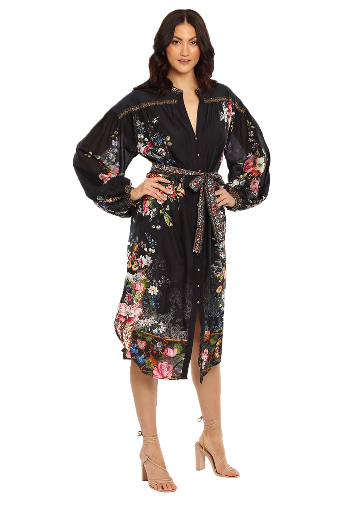 Camilla Blouson Sleeve Dress From The Archives Floral
