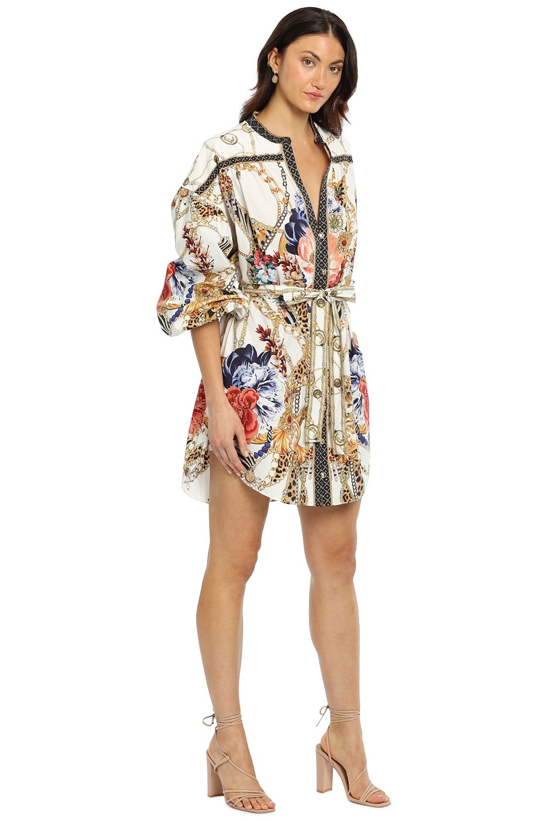 Camilla Blouson Sleeve Shirt Dress Reign Supreme Mini