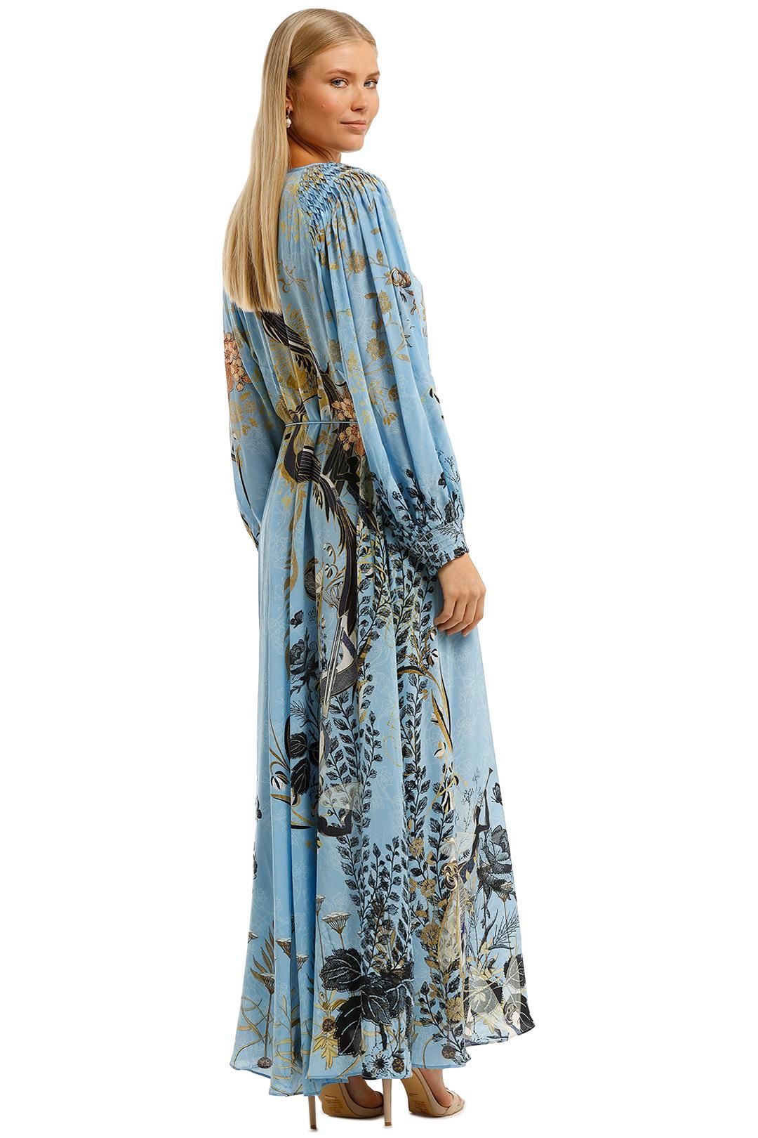 Camilla Dress With Smocked Sleeve Kaftan Dress Blouson Sleeve