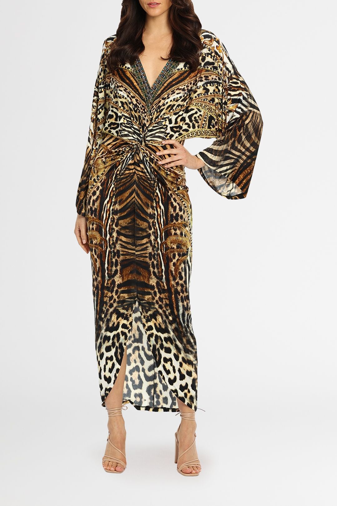 Camilla Front Twist Dress Berkeley St After Dark print