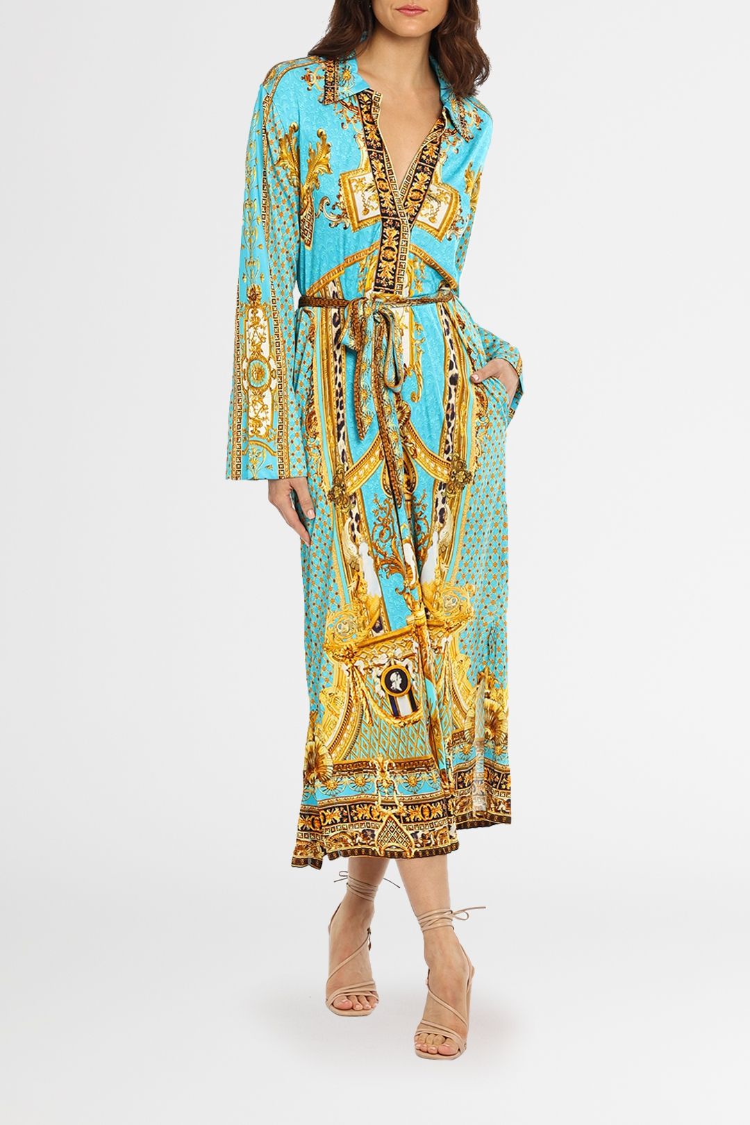 Image of Jersey Shirt Dress