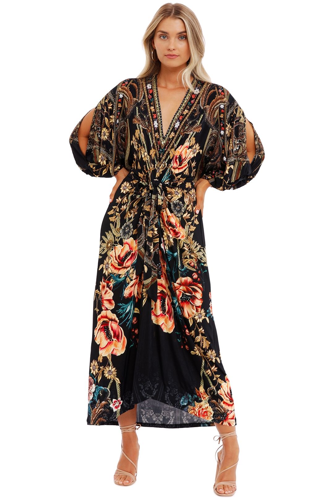 Camilla Jersey Twist Sleeve Dress Belle Of The Baroque floral
