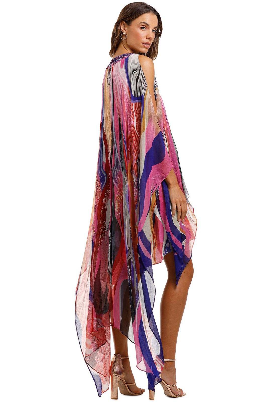 Long Sheer Overlay Dress | Camilla | GlamCorner