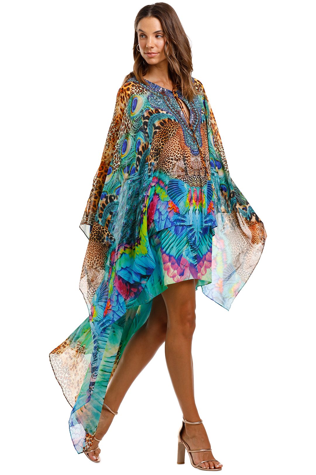 Camilla Long Sheer Overlay Dress Mother Xanadu Boho Dress