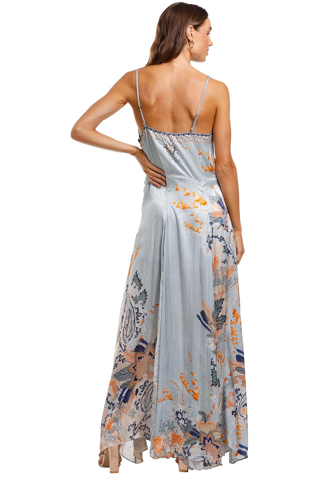 Camilla Long Slip Dress With Godets Fraser Fantasia Maxi