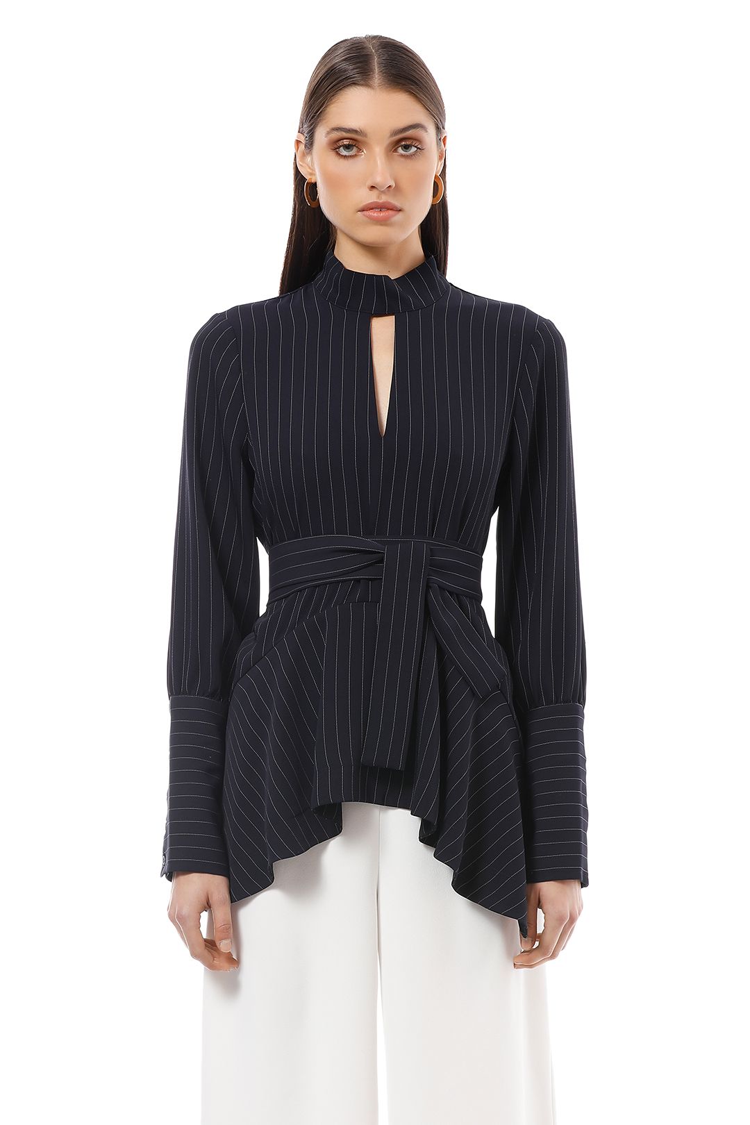 Talon Pinstripe Blouse by Camilla and Marc for Hire