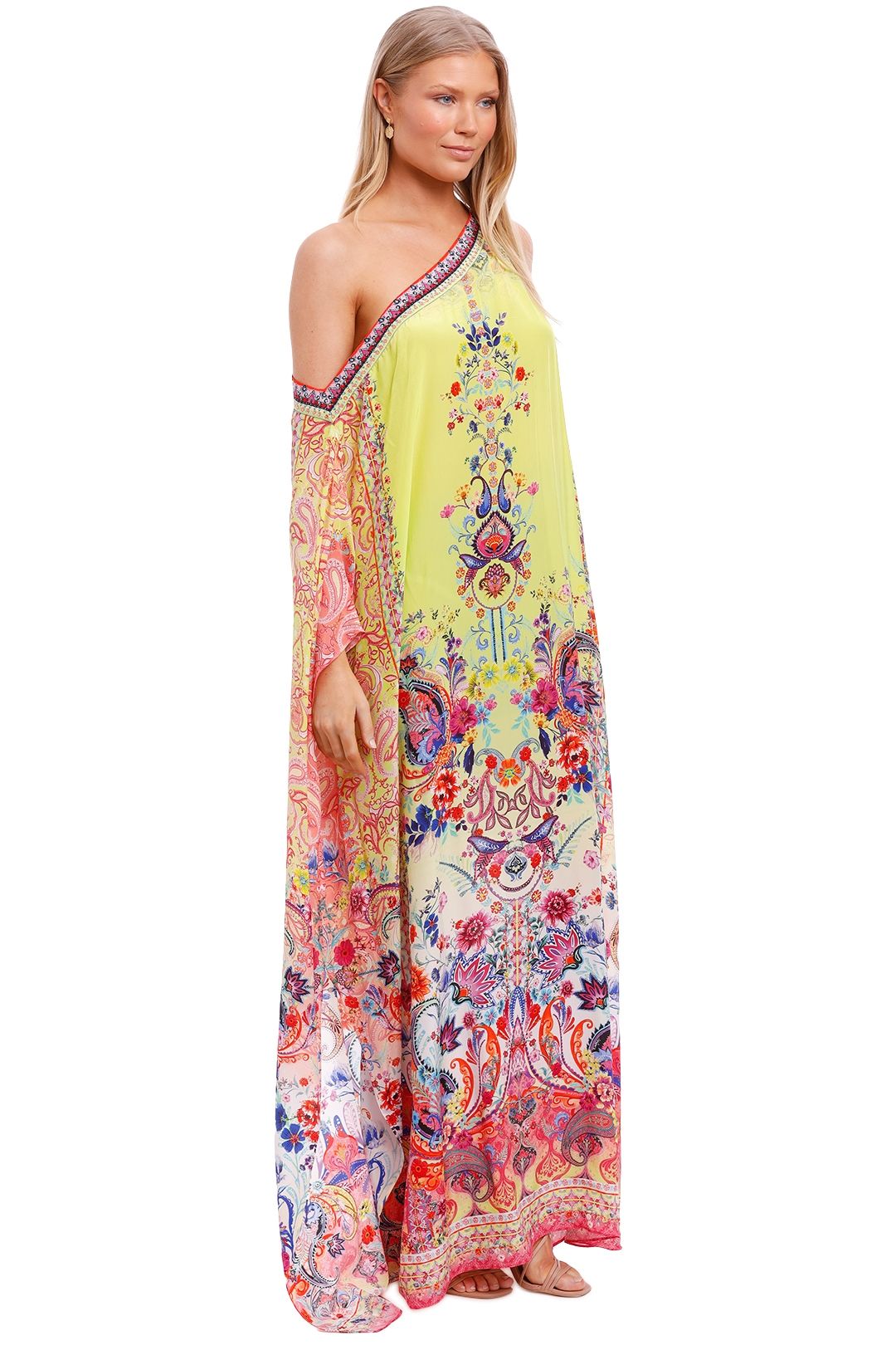 Camilla One Shoulder Kaftan With Neckband Peace Movement