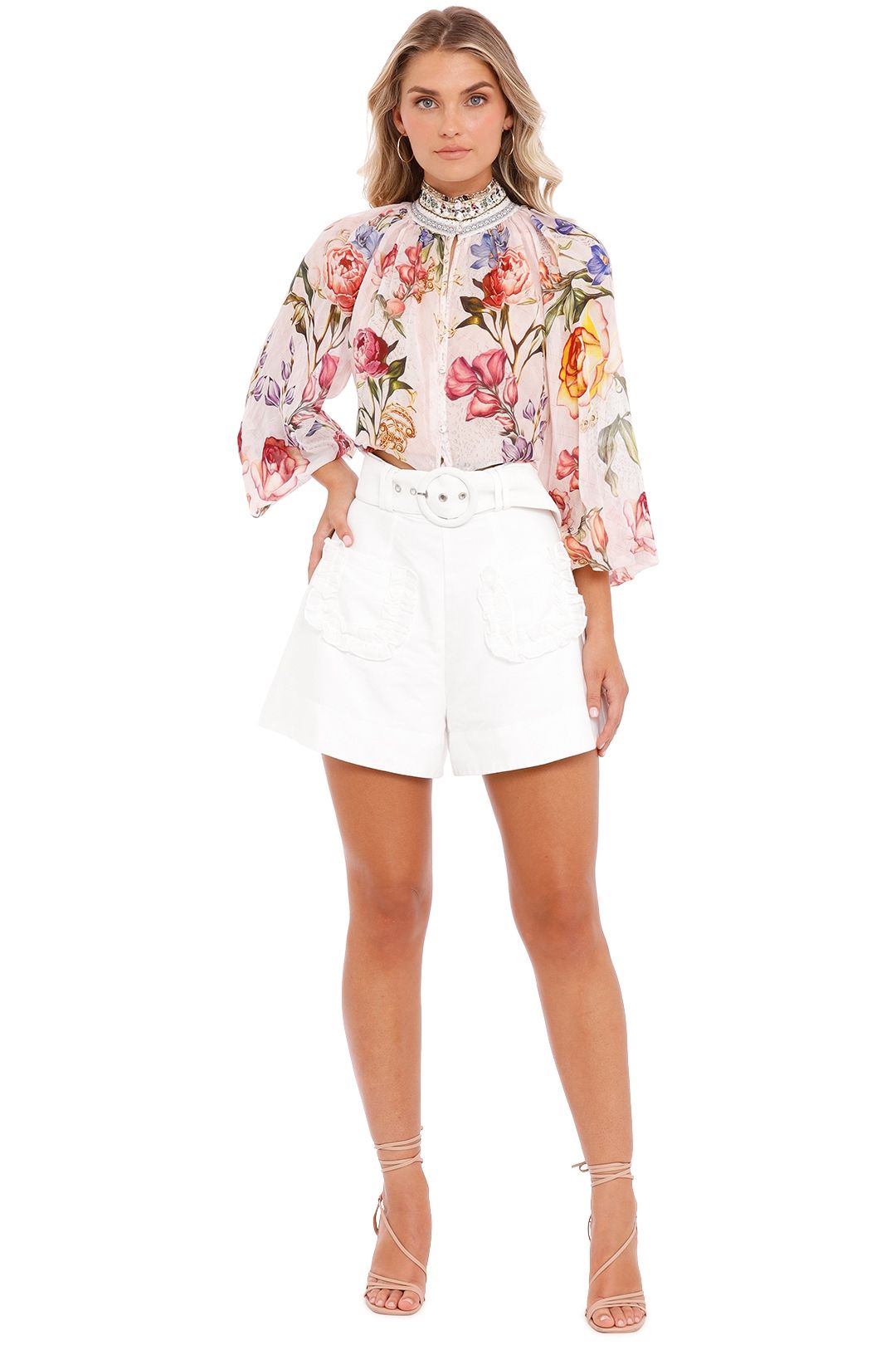 Camilla Raglan Button Up Shirt Sew In Love floral