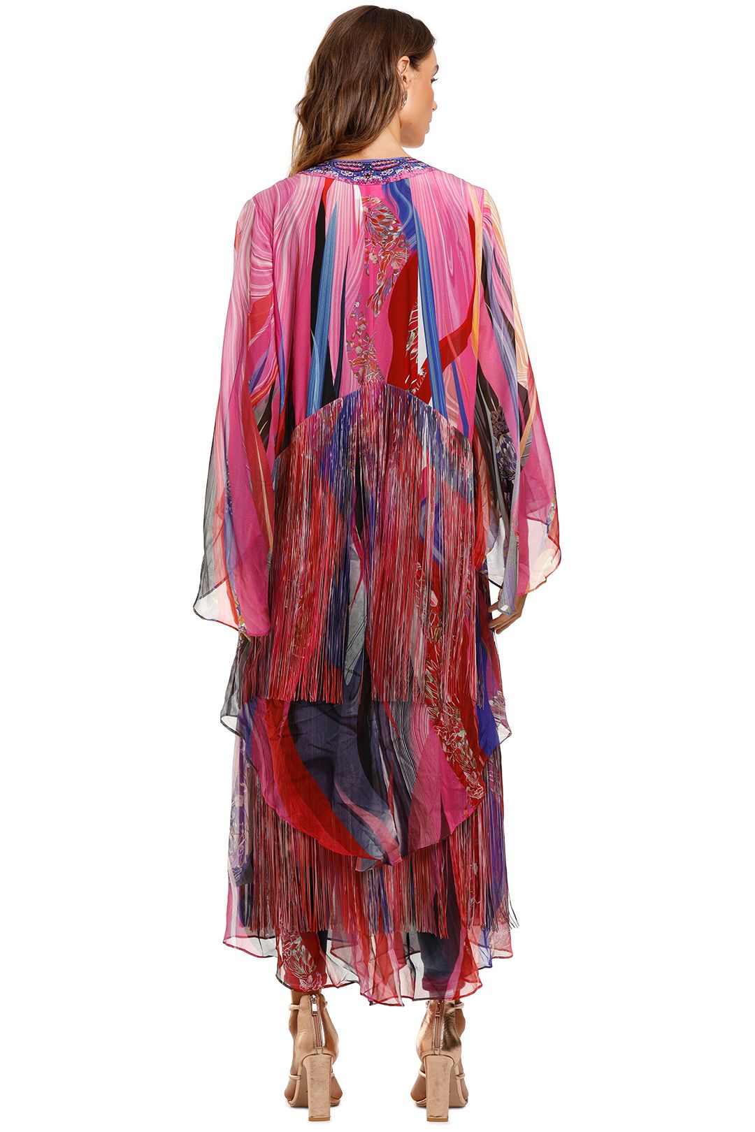 Camilla Robe With Double Layered Hem Folk River Boho Outerwear