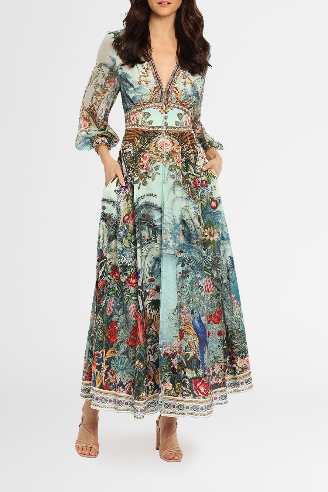 Camilla Shaped Waistband Button Dress If These Walls Could Talk