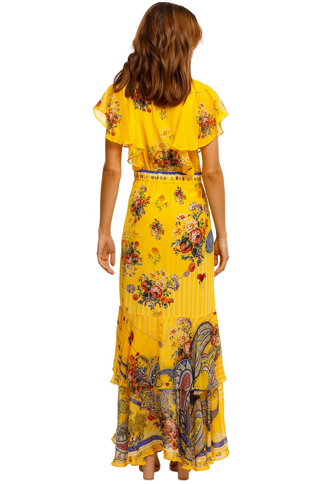 Camilla Tie Front Maxi With Split Floral