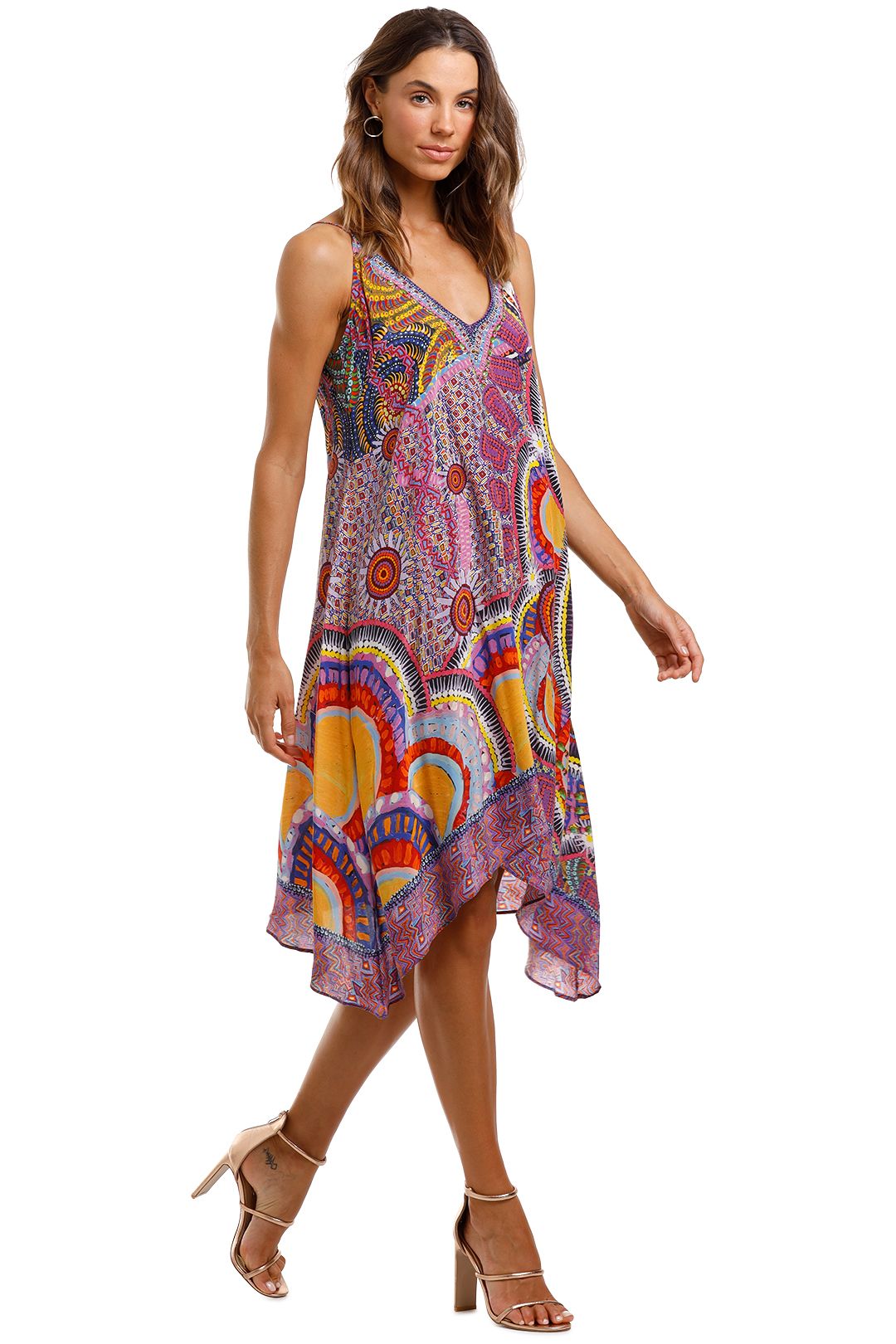 V Neck Strappy Flare Dress | Camilla | GlamCorner