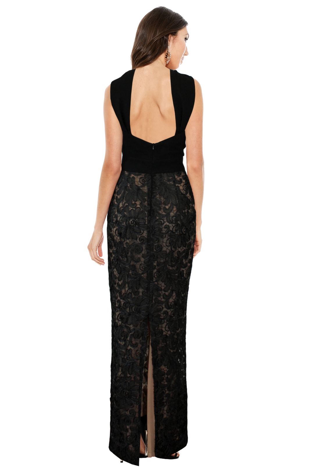Lace Gown In Black By Carla Zampatti For Rent Glamcorner 