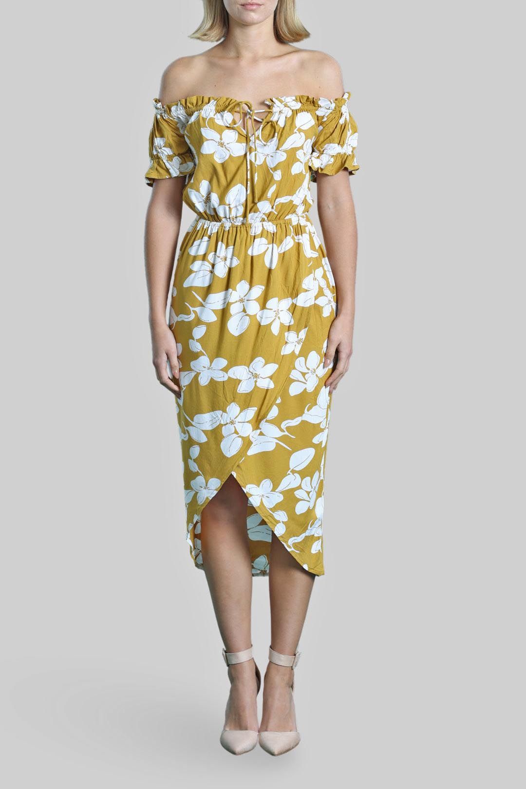 Carnival Cap Sleeve Midi Dress Spanish Poppy