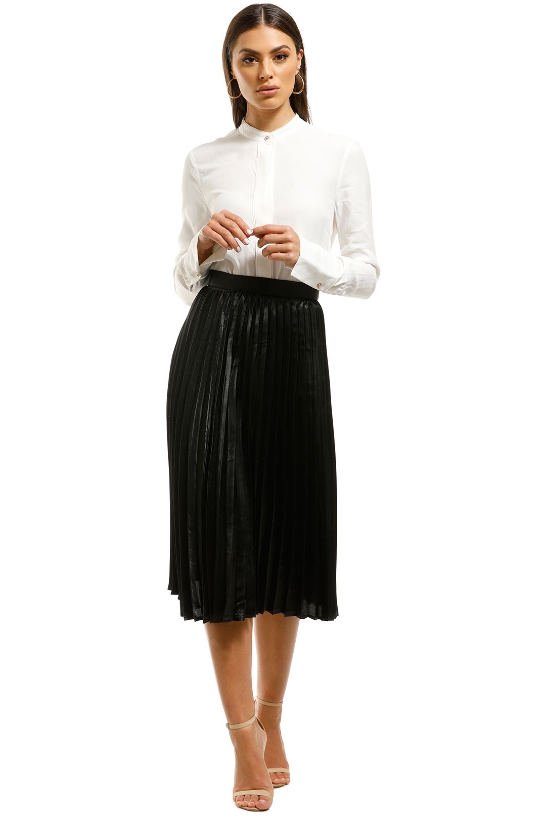 Charlie-Holiday-Juniper-Pleated-Skirt-Front