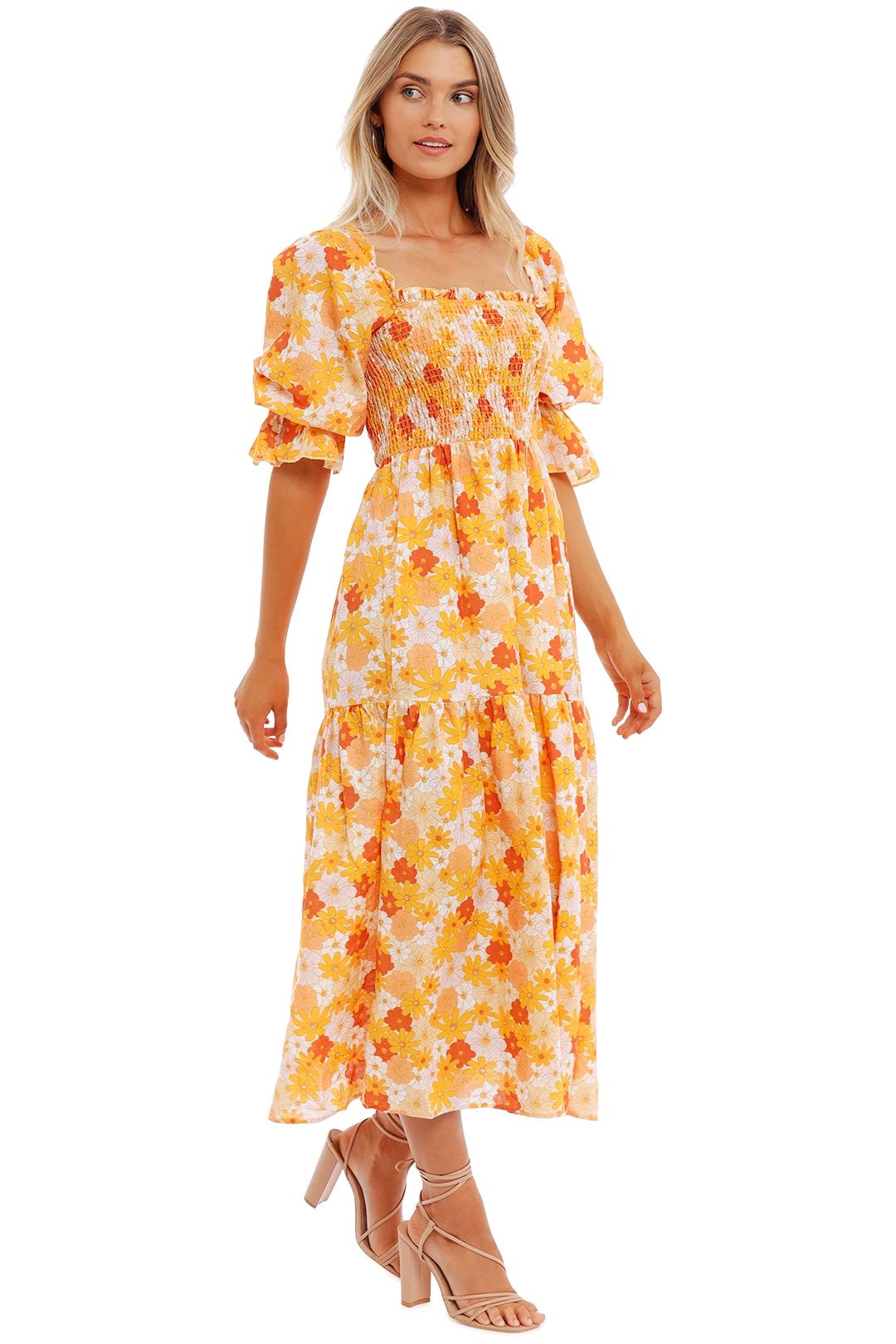 Charlie Holiday Amber Dress Seventies Floral print
