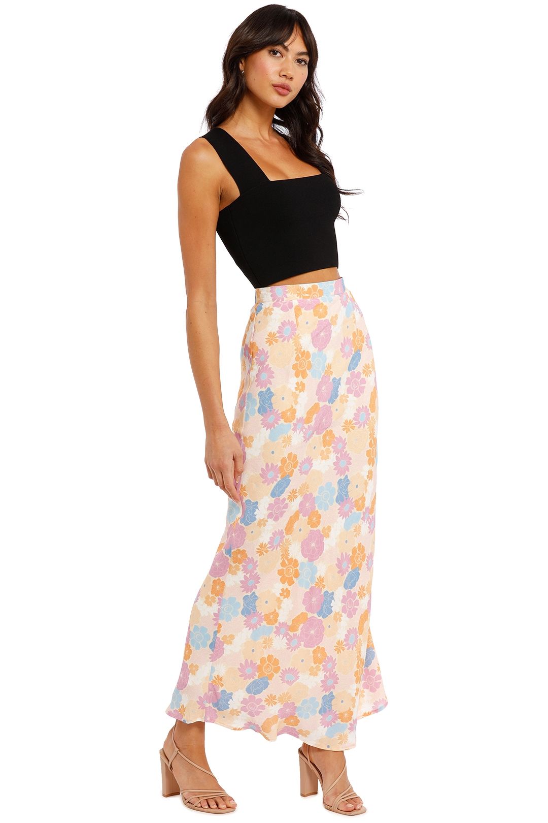 Charlie Holiday Emily Skirt Floral Cove Maxi Length