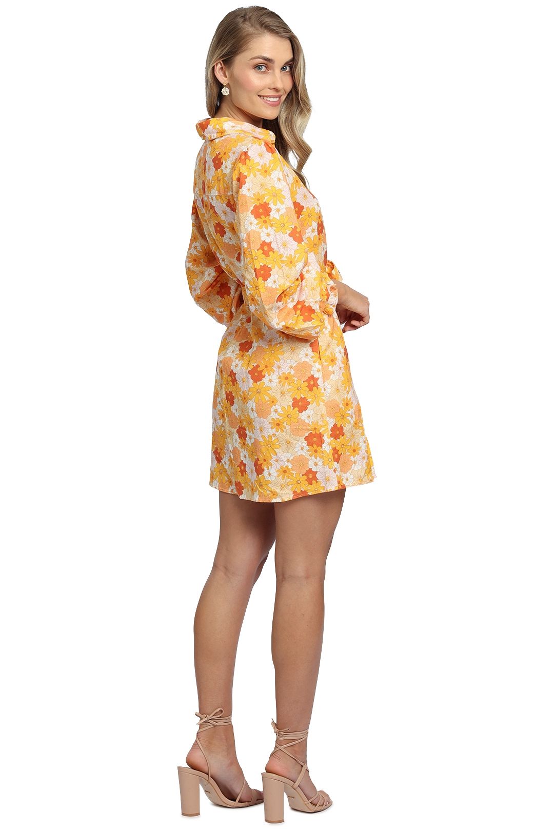 Charlie Holiday Jagger Dress Seventies Floral Mini