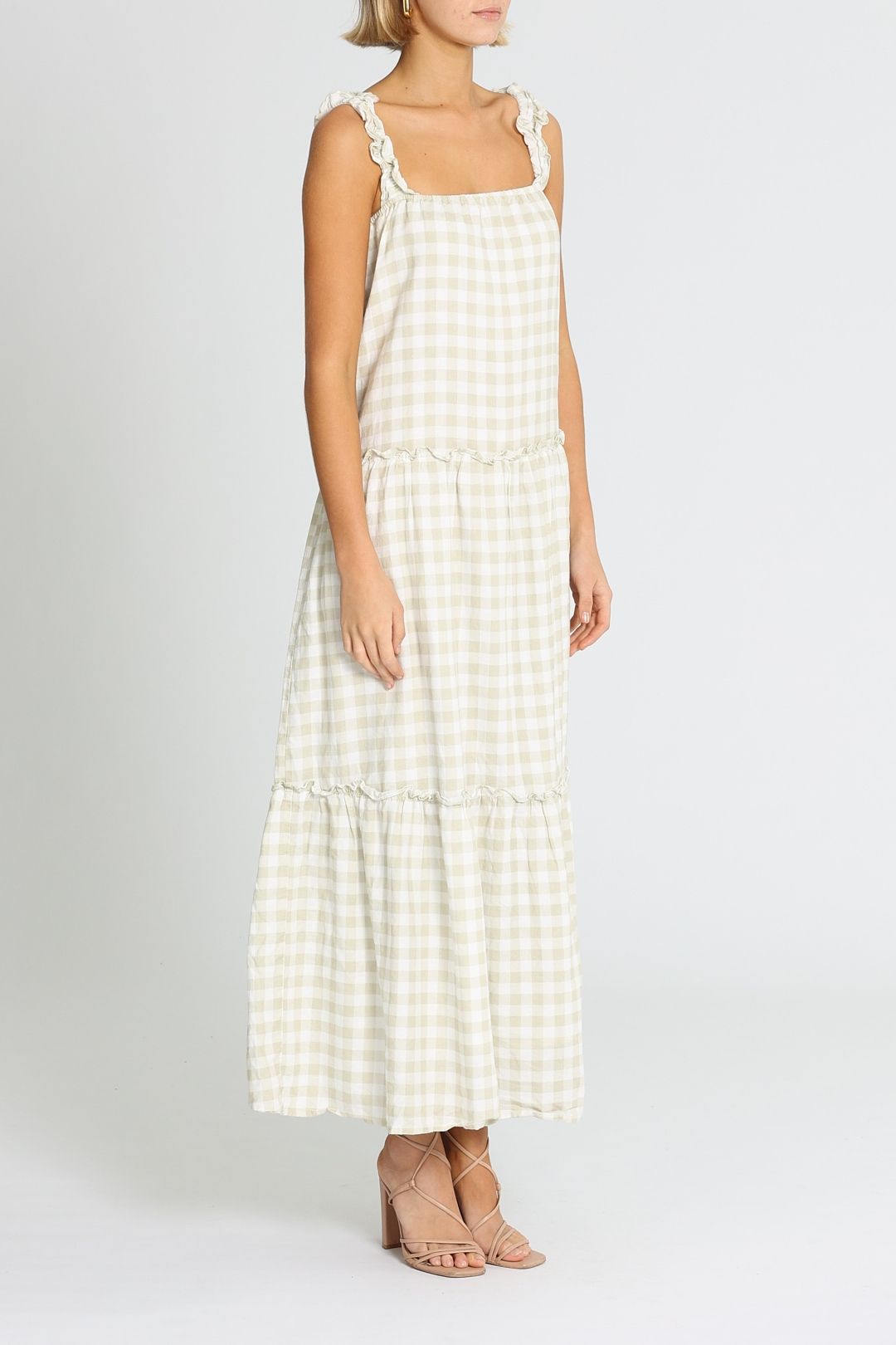 Charlie Holiday Lottie Gingham Maxi Dress A Line